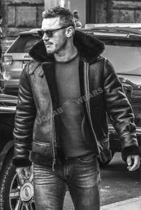 <b>Mens</b> RAF B3 Real <b>Sheepskin</b> Shearling <b>Flying</b> Aviation Leather <b>Jackets</b> Bomber Air-force Warm Lining Fur Aviator Leather <b>Jacket</b> OEM - Product Image 5