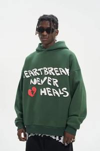 Sweat-shirt à capuche 100 coton pour homme, sweat-shirt surdimensionné imprimé sans ficelle - Product Image 5