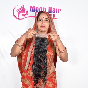 สั่งซื้อออนไลน์ซูเปอร์พรีเมียมคุณภาพดีฝาปิดเป็นลอนผมนุ่มเนียนยาวส่งออกจากโรงงาน - Product Image 1