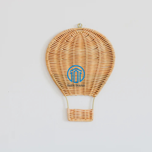 Vente en gros OEM personnalisé vintage en osier fait à la main en rotin montgolfière art suspendu ou maison hôtel décoration noël - Product Image 3