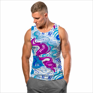 เสื้อกล้ามผู้ชายขายดี รุ่นใหม่ล่าสุด เสื้อกล้ามผู้ชายแบบซับลิเมชั่น ชุดออกกำลังกาย เสื้อกล้ามออกกำลังกายผู้ชาย - Product Image 1