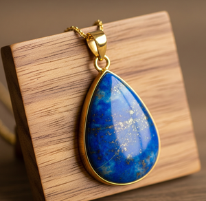 925 Sterling Silver Dainty Chain Bohemian Natural <b>Lapis</b> <b>Lazuli</b> Drop Shape <b>Pendant</b> Daily Wear Crystal Fashion <b>Pendants</b> Charms - Product Image 1