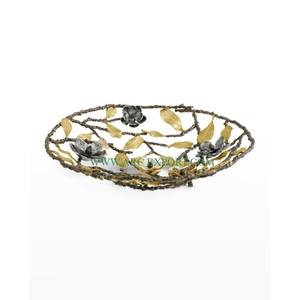 Pièce maîtresse de table pour mariage et événements Ensemble de 3 bols de nourriture élégants de forme et de taille personnalisées Bols de service en métal de couleur blanche - Product Image 6