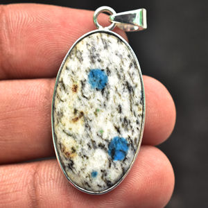 Colgante de jaspe K2 de plata auténtica, colgante de Plata de Ley 925 K2, collar de joyería de plata K2 - Product Image 3