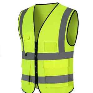 Chaleco reflectante de seguridad de alta visibilidad para carretera, amarillo fluorescente, barato, 2025, chaleco reflectante de alta visibilidad, chalecos para trabajadores de seguridad para correr - Product Image 5