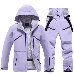 Combinaison de ski une pièce personnalisée de haute qualité, imperméable, coupe-vent, avec capuche, pour l'extérieur - Product Image 2