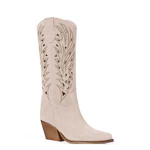 Stilvolle und bequeme Midi Beige Texan Boot Design Schuhe-Rea Bequem - Product Image 3
