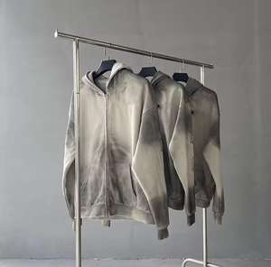 New Arrival 2025 Custom Quality Acid Wash <b>Hoodie</b> Distressed Sun Faded French Terry <b>Hoodie</b> <b>Men</b> Top Quality - Product Image 2