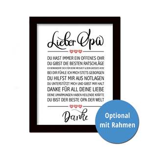 Impresión artística de diseño minimalista Querido abuelo - Product Image 3