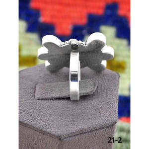 Bague ajustable en argent sterling et turquoise Paloma d'inspiration sud-ouest, bijou tendance en acier inoxydable avec sertissage clos, cadeau idéal - Product Image 3
