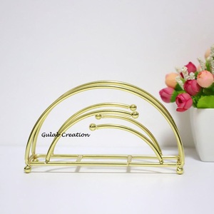 ZAMZAM IMPEX Golden Metal <b>Wire</b> Classic Napkin Holder Dining <b>Table</b> Stylish Tabletop Tissue Organizer Handmade Multi-function - Product Image 6