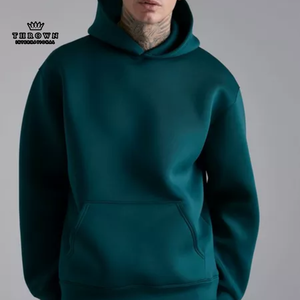 Sudadera con capucha extragrande para hombre, 100% algodón de alto gramaje, con corte holgado y teñido liso, de mezclilla teñida, fabricada a medida por OEM - Product Image 4