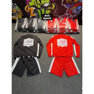 Confortable à porter ensembles de shorts pour hommes en quantité en vrac fabrication professionnelle vêtements de rue hommes ensembles courts en bas quantité minimale de commande - Product Image 3