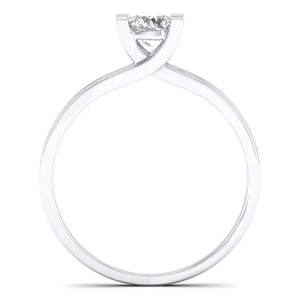 REYES lujo personalizado 0.5Ct corte redondo laboratorio cultivado diamante piedra única anillo para mujer 14K 18K oro blanco regalo de boda joyería fina - Product Image 4