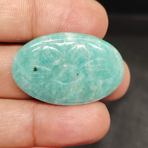 Cabochon d'Amazonite Verte Naturelle de Haute Qualité Fait Main Tailles Mixtes Pierre Précieuse en Vrac pour la Fabrication de Bijoux Modèle UDGEMS 470 - Product Image 1