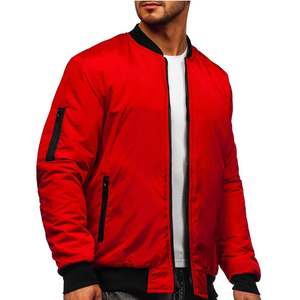 Best Selling Men's Casual <b>Long</b> Sleeve Bomber <b>Jacket</b> with Stand Collar OEM Custom Logo Print Winter Baseball <b>Jackets</b> Wholesale - Product Image 3