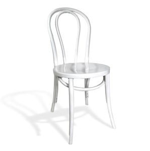 Chaise de mariage minimaliste pliante en rotin blanc de style ferme pour la cérémonie de jardin en plein air - Product Image 4