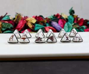 ต่างหูพลอยแจสเปอร์รูปม้าป่าธรรมชาติทำด้วยมือสำหรับผู้หญิงรูปแบบสันติภาพเครื่องประดับแฟชั่น - Product Image 4