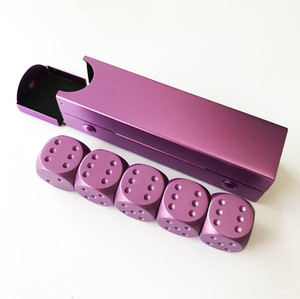 ¡Oferta! Dados creativos de aleación de aluminio para ocio, caja portátil de dados de aluminio - Product Image 3