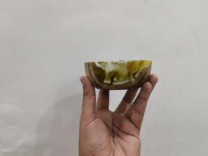 Bol de service en bois et résine bleue motif vague, bols à salade de fruits, vaisselle de qualité supérieure, bol tendance, fait main en Inde - Product Image 5