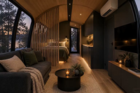 Maison préfabriquée moderne de 26 m² à deux étages, type Apple Cabin, maison modulaire, portable, mobile, glamping