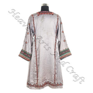 BDR003 Robe de style afghan en soie brodée 2025 Vente chaude Robe banjara afghane vintage unique-Bohème brodée à la main - Product Image 4