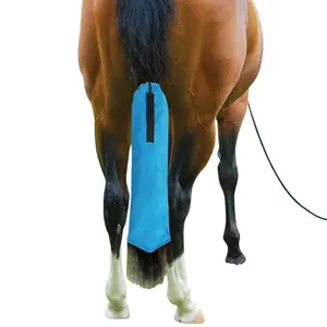 Premier migliore qualità tutta la vendita imbottita cavallo coda guardia Anti-Slip coda borse protettive con cinghie per la toelettatura del cavallo