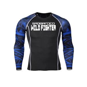 Logo personnalisé Jiu Jitsu Rash Guard Bjj MMA Anti-UV Surf Musculation Rashguard pour Hommes T Shirt - Product Image 2