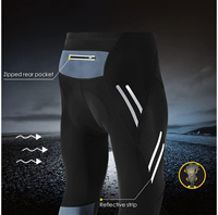 Pantalon vtt réfléchissant pour hommes collants de compression rembourrés en gel pour cyclisme pantalon Roubaix pour l'équitation en plein air