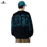 Sudadera de Forro Polar de Alta Calidad para Invierno, de Dos Tonos, Manga Larga, Cuello Redondo, Talla Grande, con Logotipo Bordado Personalizado, Deportiva para Hombre