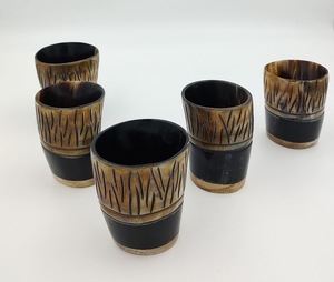 Drinking Horn Shot <b>Cup</b> Glass Viking 3" Inch Eco-Friendly Hand Engraved Carved High Quality - Product Image 6