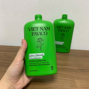 Pompe de bouteille de pompe en plastique noir HDPE 300ml 500ml personnalisée pour les cosmétiques de soins de la peau shampooing Lotion crème pour le visage recyclable fabriqué au Vietnam - Product Image 5