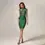 Robe crayon verte Ocstrade avec taille naturelle - Product Image 6