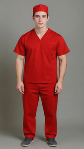 Conjunto de uniforme médico personalizado para hombre, top de manga corta de dos piezas con bolsillos y pantalones, uniforme de hospital sanitario para venta al por mayor - Product Image 6