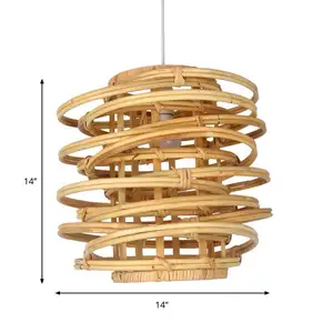 Lo stile retrò del paralume In fibra di Rattan accattivante rende il tuo pasto In famiglia più accogliente la scelta migliore per i prodotti di decorazioni per la casa In Vietnam