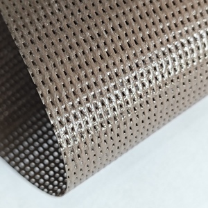 Tissu en maille de vinyle <span class=keywords><strong>enduit</strong></span> de PVC de polyester ignifuge anti-UV et de bouclier de protection contre les intempéries pour la façade ou la peau secondaire du bâtiment - Product Image 6