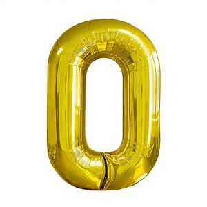 ลูกโป่งฟอยล์รูปตัวเลขสีทอง 0-9 ขนาด 40 นิ้ว สำหรับตกแต่งงานปาร์ตี้วันฮาโลวีน วันเกิด ขายส่ง ปาร์ตี้เลิฟ ไชน่า - Product Image 2