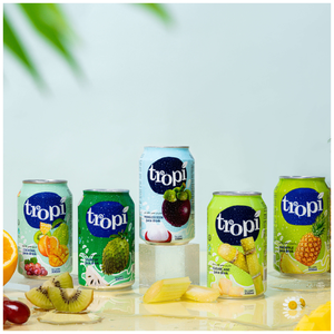 Tropi Brand 330ml boisson de jus de fruits en conserve meilleure purée fabriquée au Vietnam pastèque comme ingrédient principal - Product Image 2