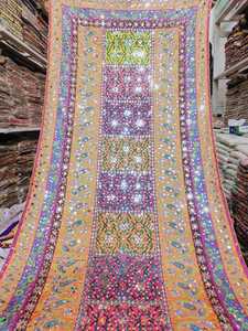 BEAUTIFUL HANDMADE WOMEN MIRROR WORK SHAWLS NEW TRENDY DESIGNS BEAUTIFUL MULTI COLOUR WESTERN STYLE WOMEN SHAWLS - Product Image 6