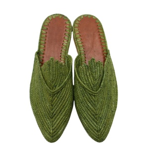 Chaussures marocaines faites à la main en raphia naturel Pantoufles en raphia pour la plage pour femmes vegan Pantoufles en raphia naturel coustmized - Product Image 1