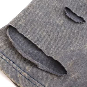 T-shirts oversize délavés à l'acide les plus vendus, à manches courtes, pour l'été, avec broderie chenille pour hommes - Product Image 4