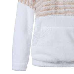 Mujeres Sherpa Fleece sudadera invierno cálido media cremallera logotipo personalizado Casual venta al por mayor Sherpa Fleece sudaderas - Product Image 4