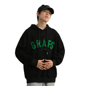 เสื้อฮู้ดแขนยาวสำหรับผู้ชายผ้าคอตตอน100% พิมพ์โลโก้ตามสั่งสำหรับฤดูใบไม้ร่วงฤดูหนาว2025 - Product Image 1