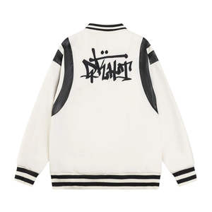 Vestes d'université de baseball en laine de haute qualité pour hommes broderie personnalisée col montant en gros pour l'hiver High Street Style - Product Image 4