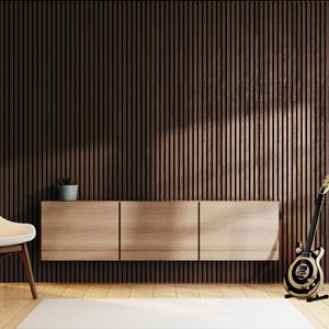 Panel acústico AKUPANEL de diseño Industrial moderno, acabado de chapa de madera Natural, pared insonorizada para dormitorio de estudio de auditorio - Product Image 6