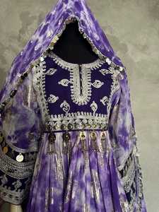 2025 Vintage trabajo afgano Kuchi vestido para mujer hecho a mano tradicional bordado diamante sólido Pashtun cultura Festival vestido - Product Image 5