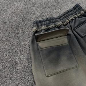 กางเกงวินเทจทรงขาบานย้อมสีแบบแอซิดวอช สไตล์สตรีท  พร้อมโลโก้สั่งทำ เอวยางยืด ทรงหลวม ผ้าฝ้าย 100% - Product Image 5