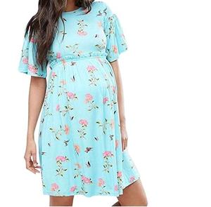 Col montant manches longues vêtements pour femmes vêtements de grossesse robes de maternité robe skiny respirant femmes robe de maternité - Product Image 4