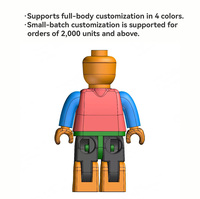 Série Chat - Blocs de Construction Thème Animal en Plastique ABS Orange et Jaune - Jouet Éducatif DIY avec 40 Pièces pour Assemblage Libre