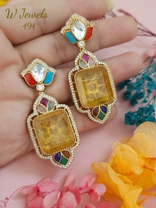 Boucles d'oreilles de luxe vêtements de fête avec look baroque ensemble de boucles d'oreilles de luxe pour les femmes boucles d'oreilles de fête pour cadeau - Product Image 6